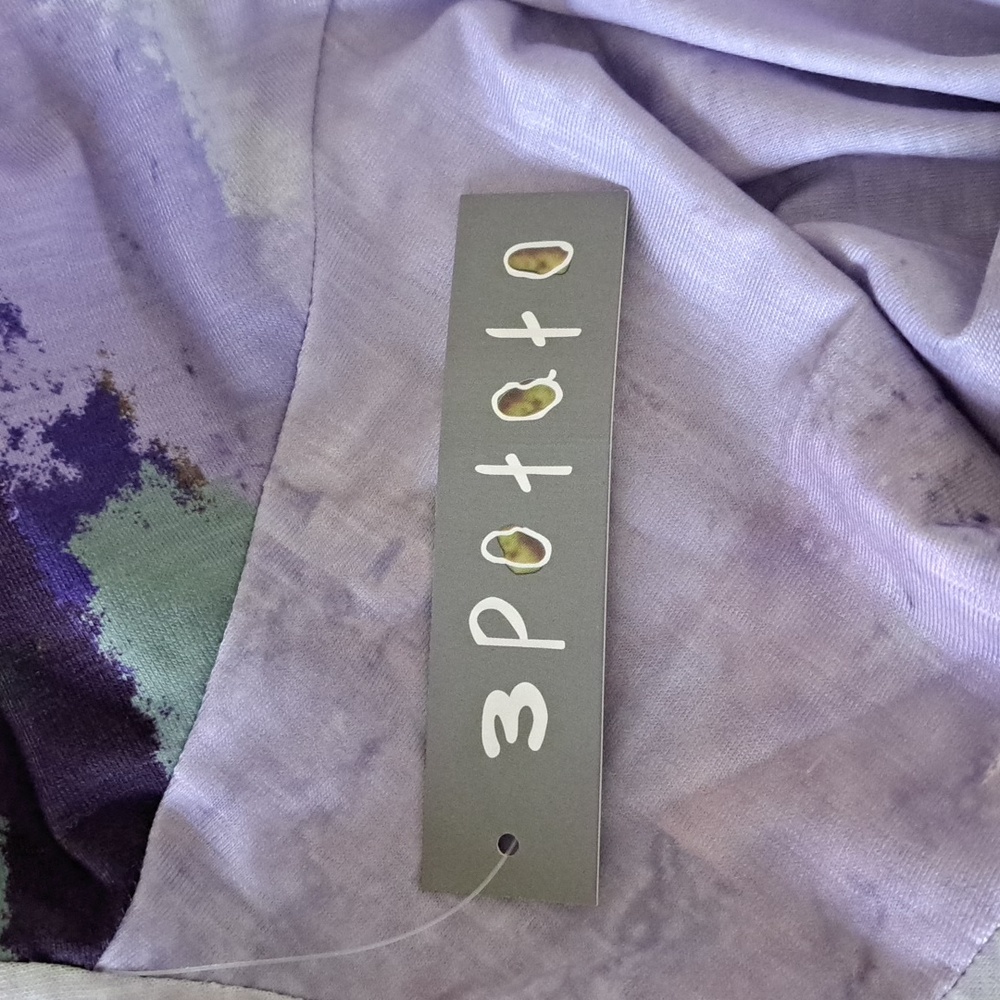 3 Potato Open Cardigan - Colors: Lavenders, Greens, Browns - Size: S - Picture 8 of 9